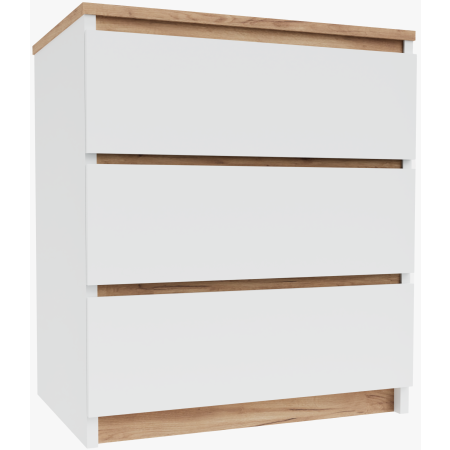 Komoda do salonu 3 szuflady Biały PCRA